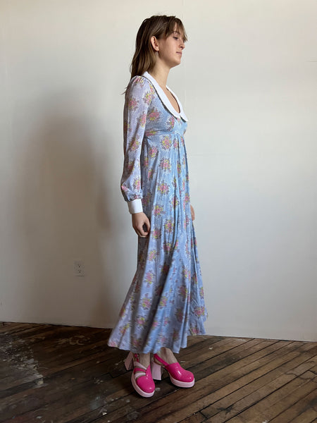 Vintage 1960's - 1970's Floral Maxi Dress by Phase 11 California, 60's 70's