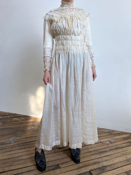 Antique Edwardian Era Silk Dress