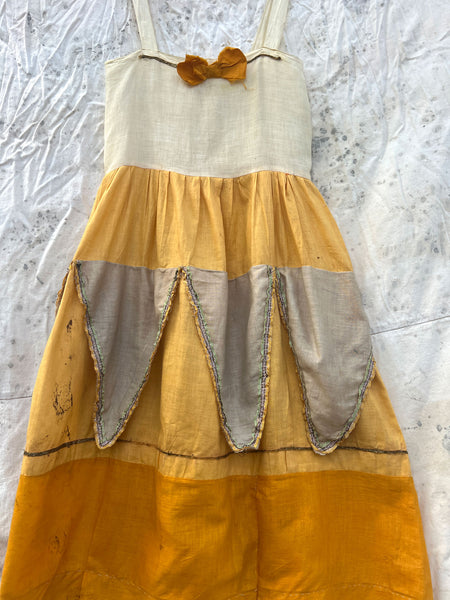 Antique Early Vintage 1920's Flower Petal Dress