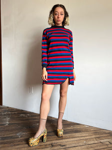 Vintage 1950's Cotton Striped Dress