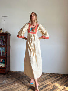 Vintage 1970's Thai Maxi Dress