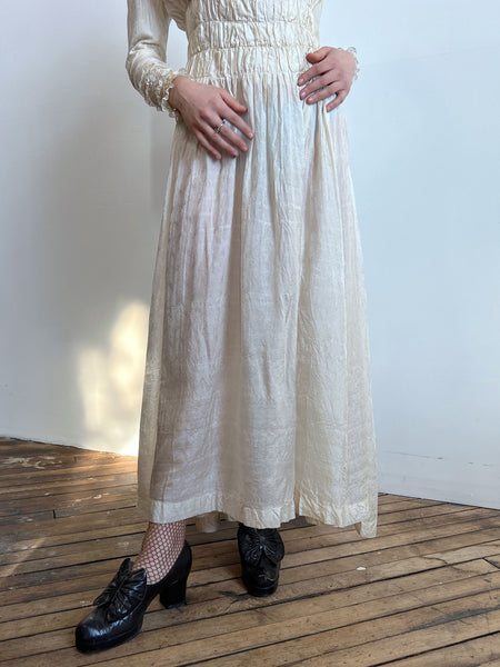 Antique Edwardian Era Silk Dress