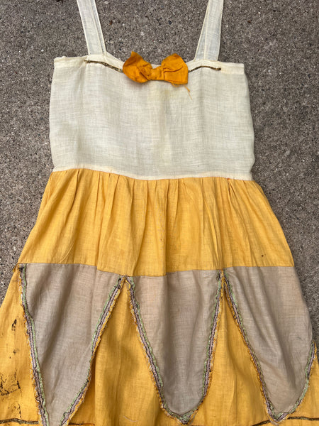 Antique Early Vintage 1920's Flower Petal Dress