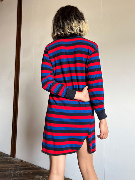 Vintage 1950's Cotton Striped Dress