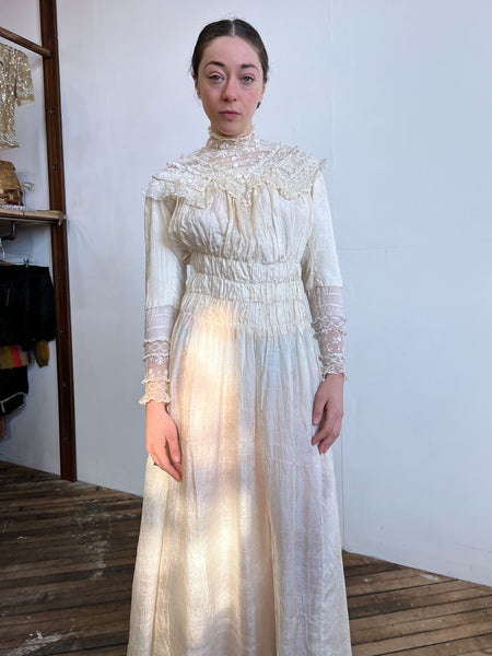 Antique Edwardian Era Silk Dress
