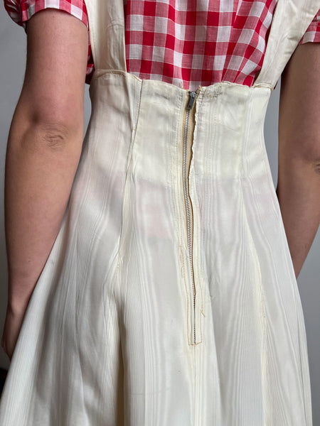 Vintage 1940's Pinafore Style Dress