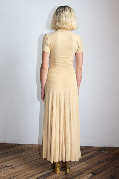 Vintage 1930's Floor Length Gown with Matching Hat