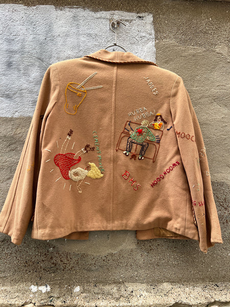 Vintage 1950's Novelty Embroidered Jacket