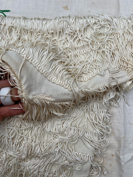 Vintage 1930's White Fringe Blouse