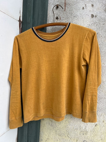Vintage 1960's Mustard Cotton Long Sleeve Shirt