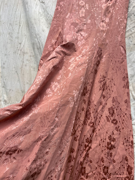 Vintage 1930’s Blush Pink Moiré Puffed Sleeve Gown
