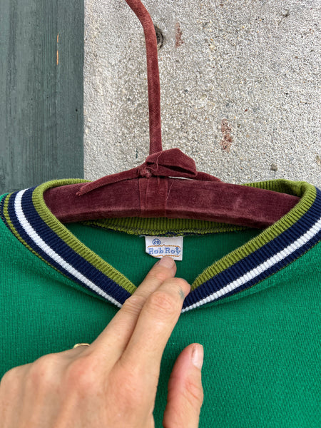 Vintage 1960's - Early 70's Green Long Sleeved Cotton Shirt