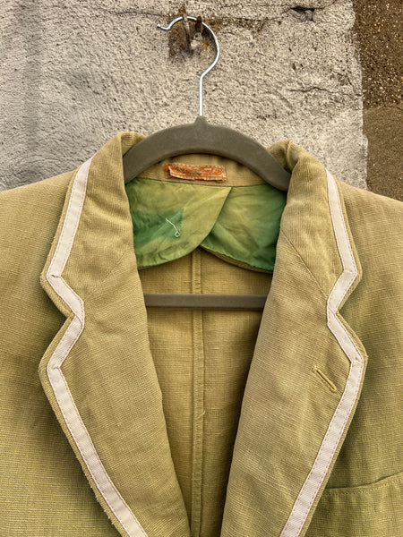 Vintage 1930's Palm Beach Overdyed Green Blazer