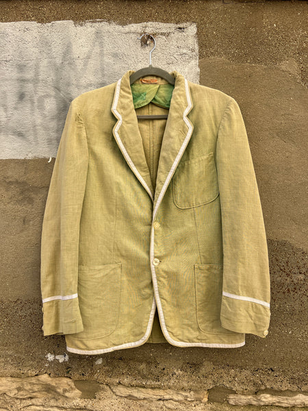 Vintage 1930's Palm Beach Overdyed Green Blazer