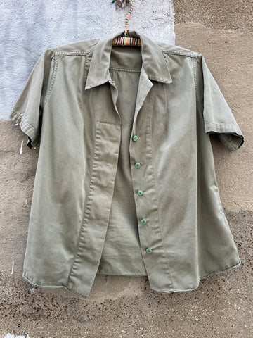 Vintage 1940's Women's WW2 Era Blouse, Workwear