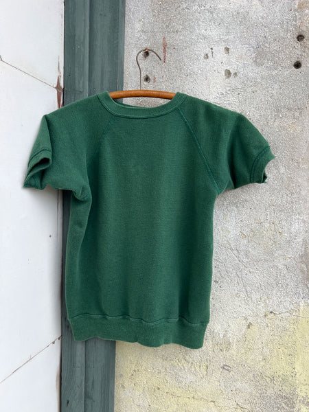 Vintage 1960's Green Short Sleeve Sweatshirt
