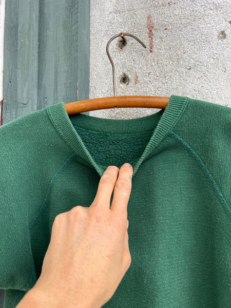 Vintage 1960's Green Short Sleeve Sweatshirt