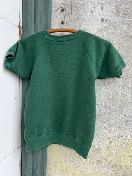 Vintage 1960's Green Short Sleeve Sweatshirt