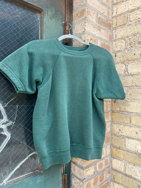 Vintage 1960's Towncraft Cotton Sweatshirt in Deep Green