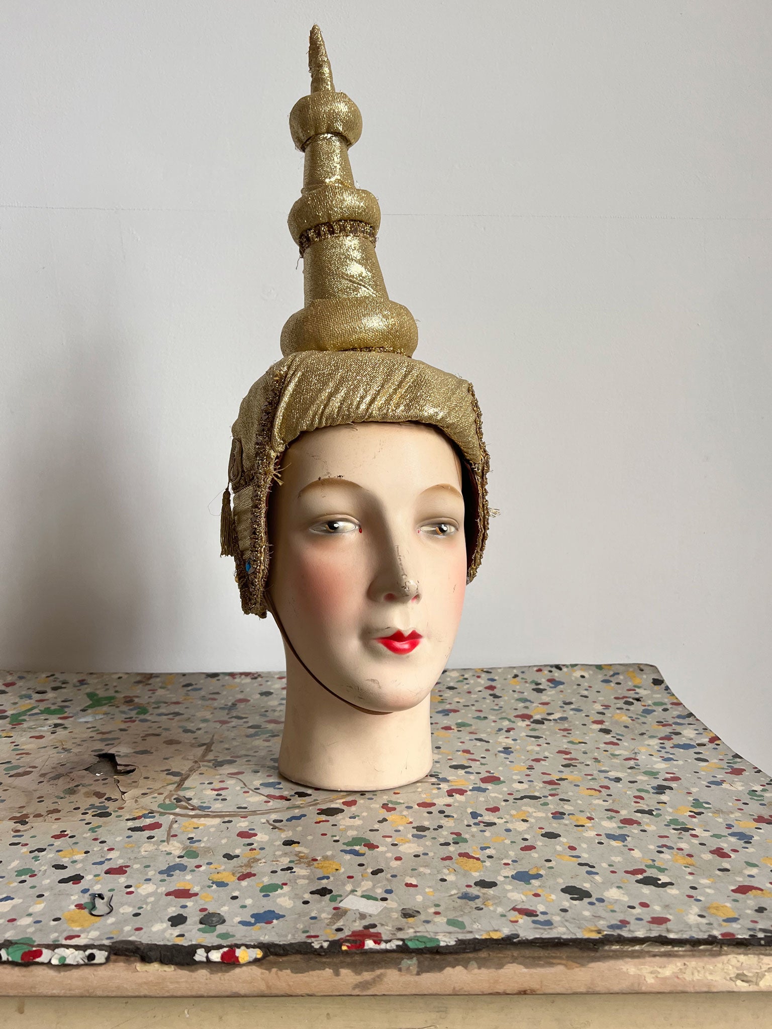 Vintage Gold Head Piece, Show Costume