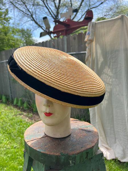 Vintage 1940's - 50's Flying Saucer Hat