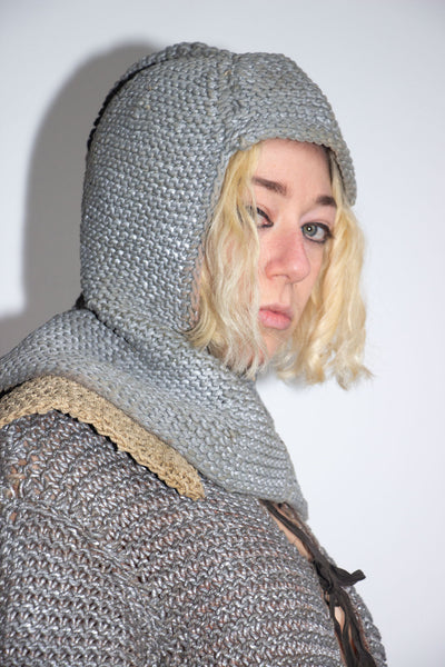 Vintage Faux Chainmail Woven Balaclava