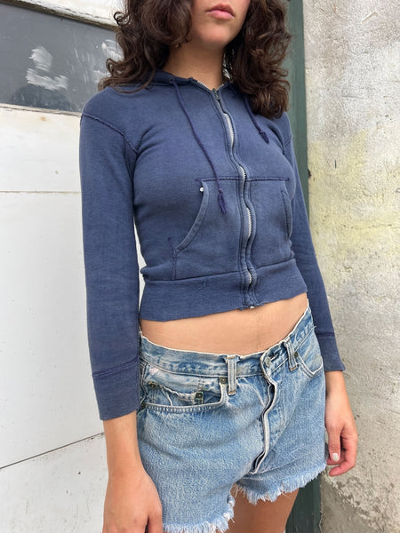 Vintage 1960's Cotton Zip Up Sweatshirt