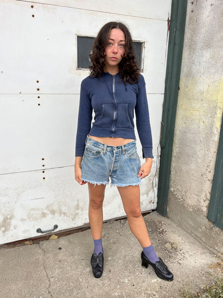 Vintage 1960's Cotton Zip Up Sweatshirt