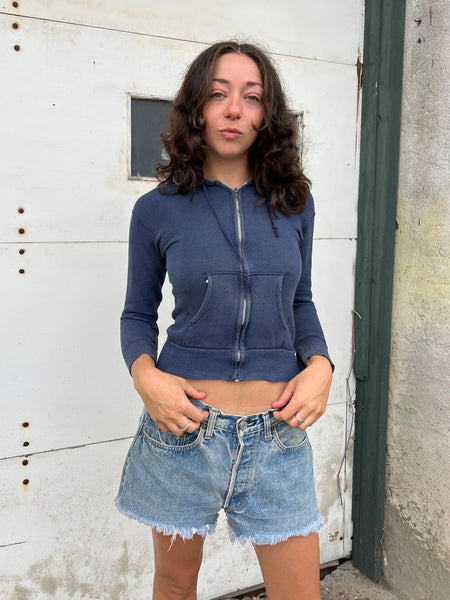 Vintage 1960's Cotton Zip Up Sweatshirt