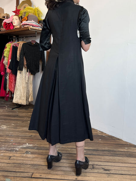 Antique 1800's Black Wool Button Up Jacket