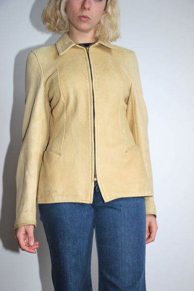 Vintage 1940's Deerskin Zip Up Jacket, Women's