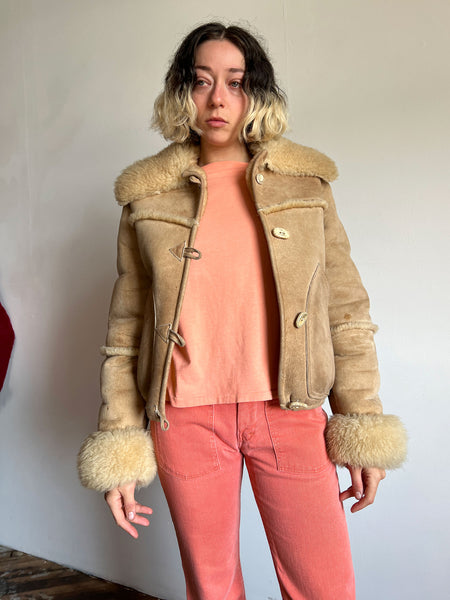 Vintage 1960's - 1970's Shearling Coat