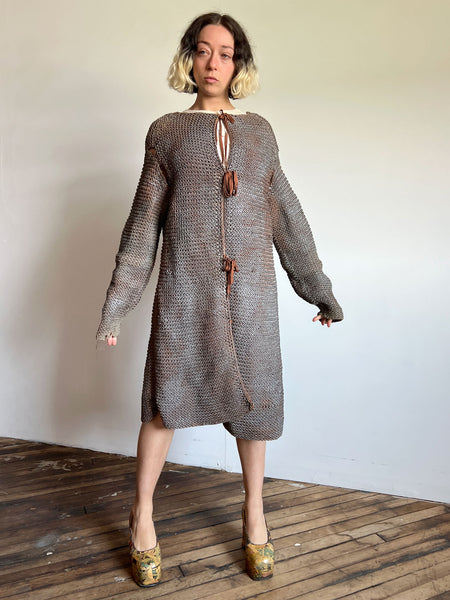 Antique - Early Vintage Faux Chainmail Jacket - Robe