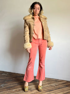 Vintage 1960's - 1970's Shearling Coat