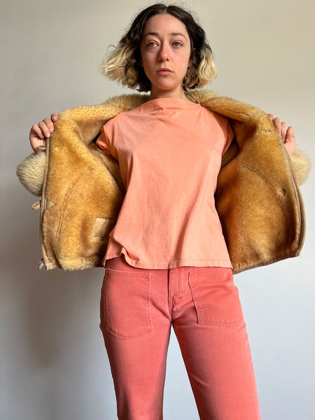 Vintage 1960's - 1970's Shearling Coat