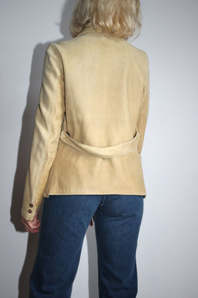 Vintage 1940's Deerskin Zip Up Jacket, Women's