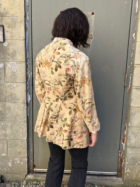 Antique 1910's Romantic Rose Printed Coat