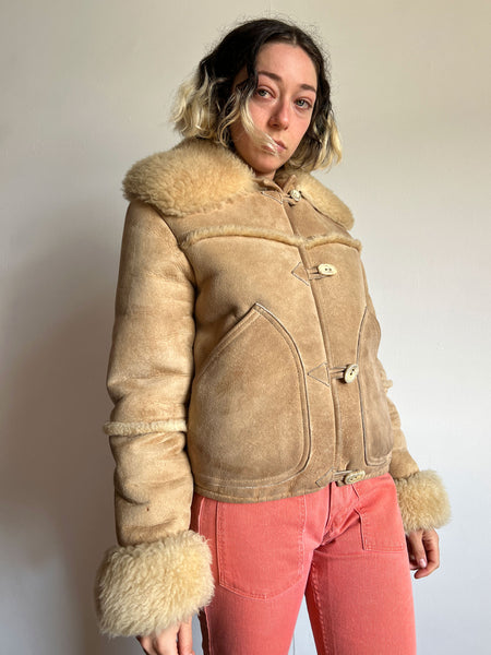Vintage 1960's - 1970's Shearling Coat