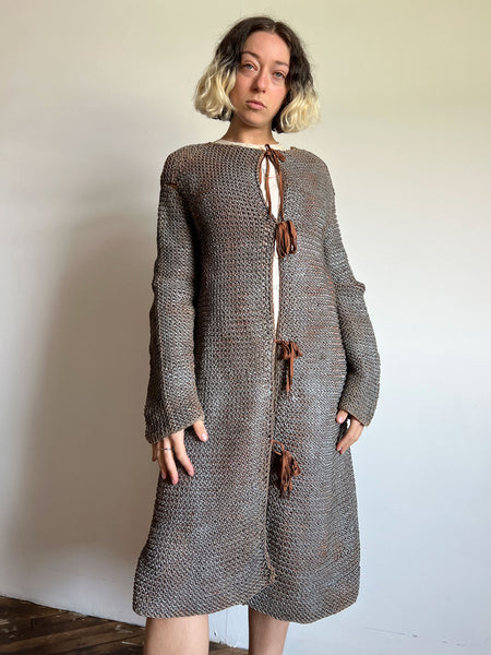 Antique - Early Vintage Faux Chainmail Jacket - Robe