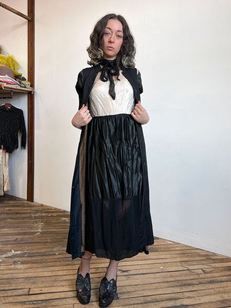 Antique 1800's Black Wool Button Up Jacket