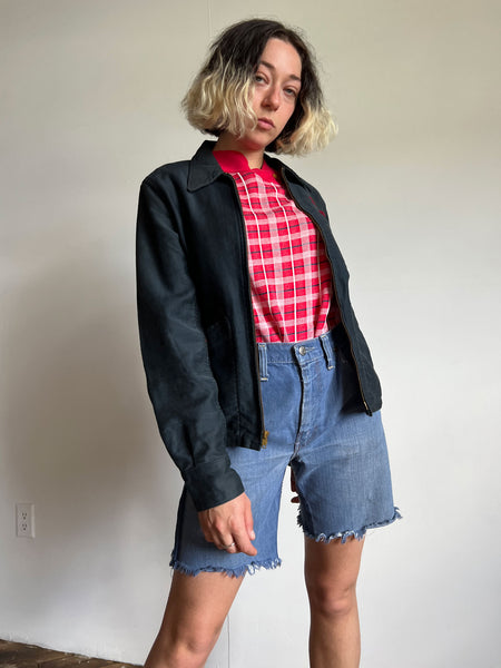 Vintage 1950's Women's Moleskin Jacket, Chain Stitch, Thelma