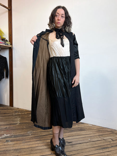 Antique 1800's Black Wool Button Up Jacket