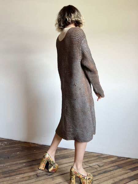 Antique - Early Vintage Faux Chainmail Jacket - Robe