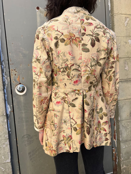 Antique 1910's Romantic Rose Printed Coat