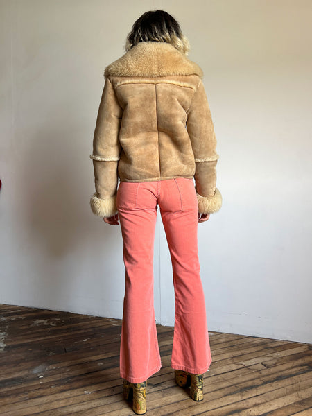 Vintage 1960's - 1970's Shearling Coat