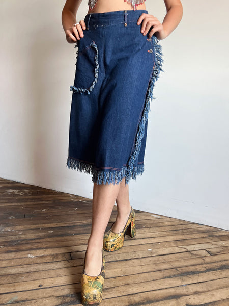 Vintage 1940's Selvedge Denim Western Culottes