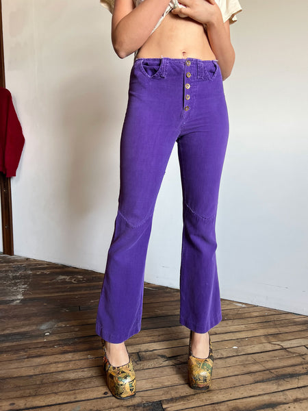 Vintage 1970's Purple Corduroy Pants