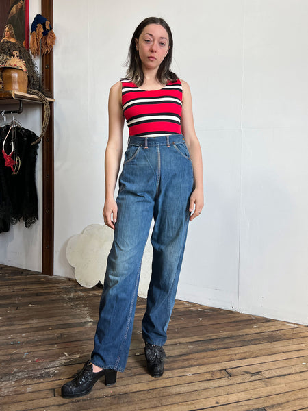 Vintage 1940's - 50's Side Zip Jeans