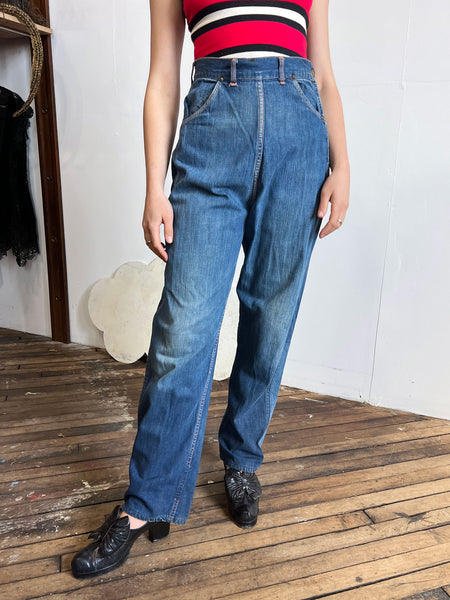 Vintage 1940's - 50's Side Zip Jeans
