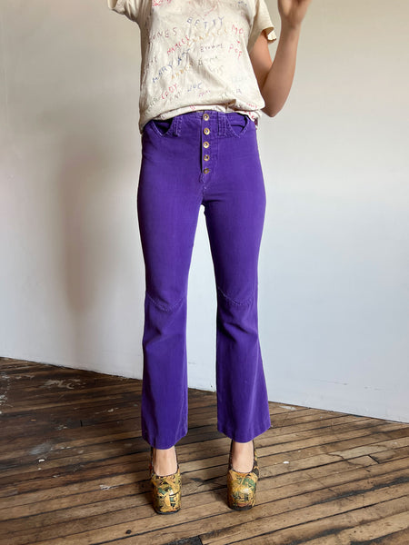 Vintage 1970's Purple Corduroy Pants